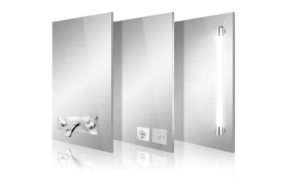 Fixture Cutouts Integrate fixtures into your glass or mirror.
